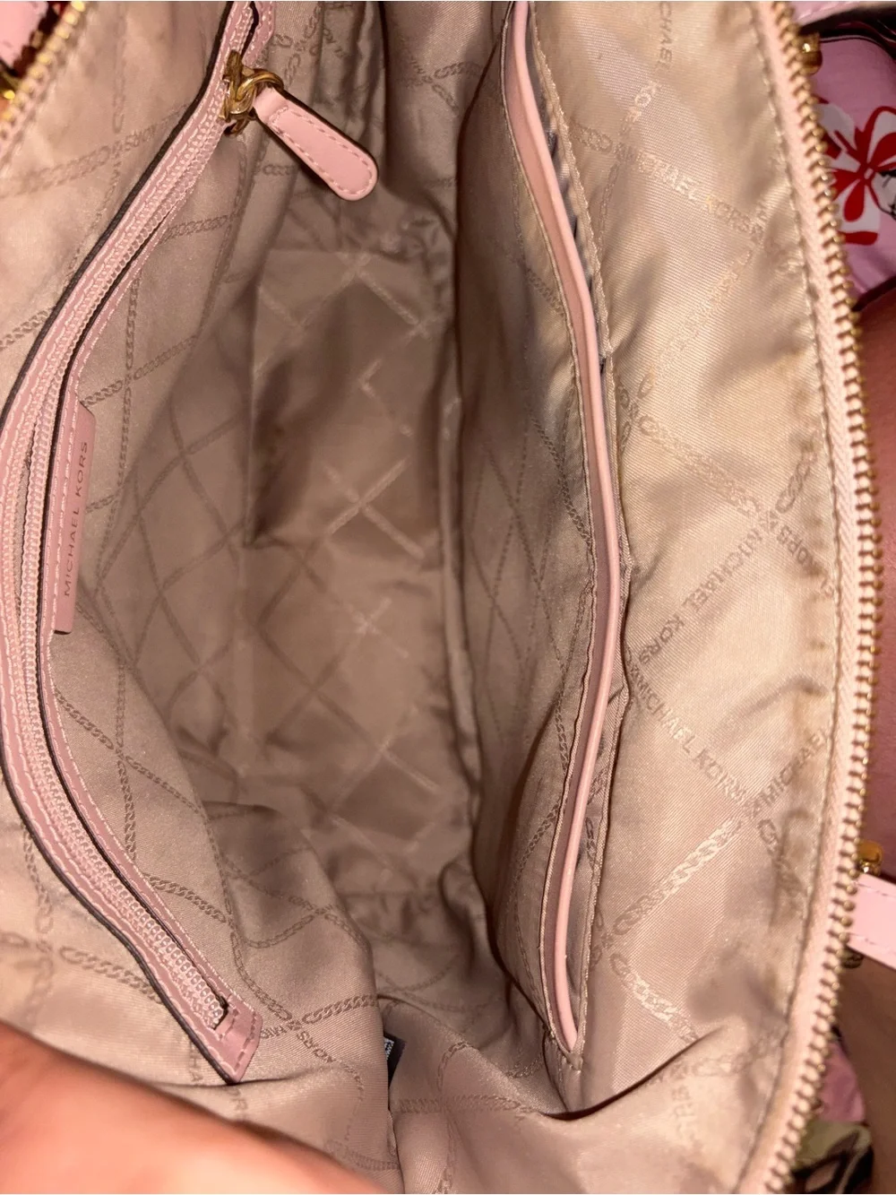 Michael Kors Light Pink Logo Tote with Gold Hardware